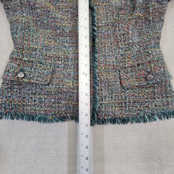 Rafaella Women's Size 8 Wool Blend Long Sleeve 3 Buttons Up Blazer Jacket Chunky - Picture 9 of 16